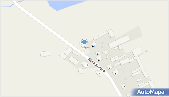 Stare Konopki, Stare Konopki, 13, mapa Stare Konopki