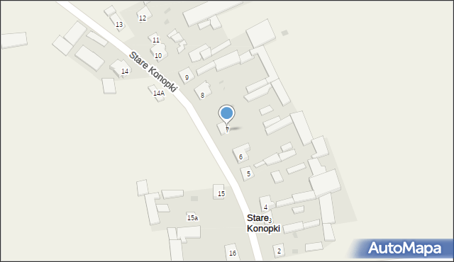 Stare Konopki, Stare Konopki, 7, mapa Stare Konopki