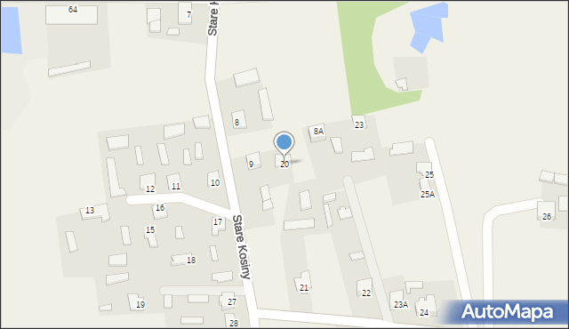 Stare Kosiny, Stare Kosiny, 20, mapa Stare Kosiny