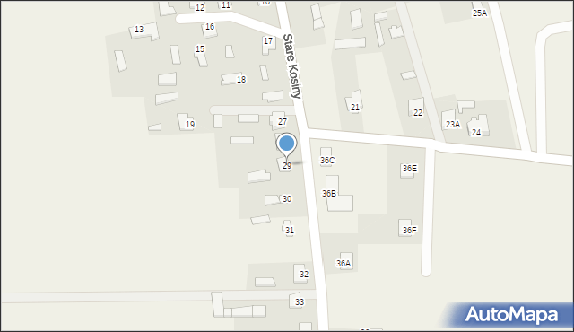 Stare Kosiny, Stare Kosiny, 29, mapa Stare Kosiny
