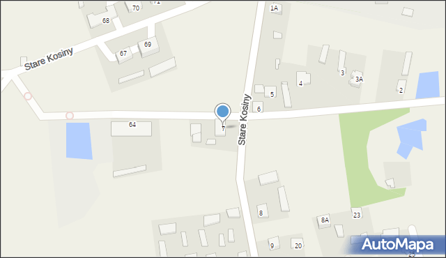 Stare Kosiny, Stare Kosiny, 7, mapa Stare Kosiny
