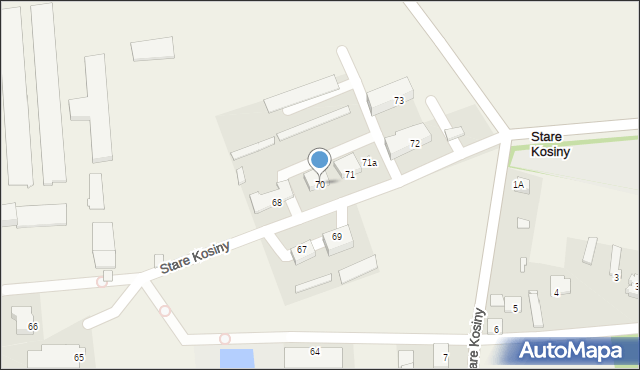 Stare Kosiny, Stare Kosiny, 70, mapa Stare Kosiny
