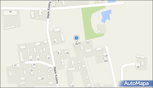 Stare Kosiny, Stare Kosiny, 8A, mapa Stare Kosiny