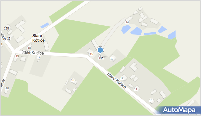 Stare Kotlice, Stare Kotlice, 13a, mapa Stare Kotlice