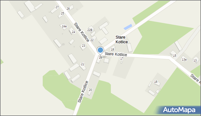 Stare Kotlice, Stare Kotlice, 19, mapa Stare Kotlice