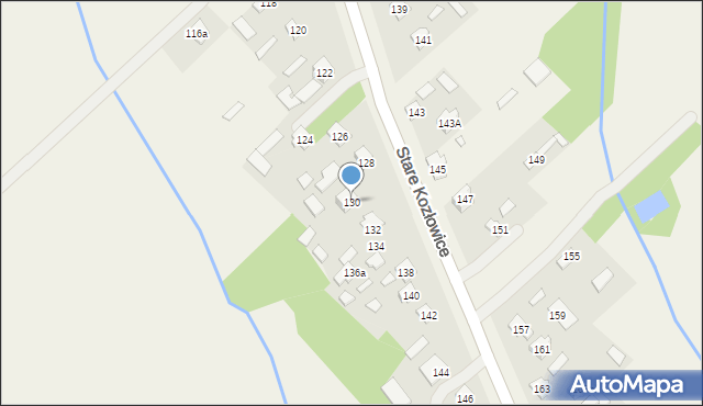 Stare Kozłowice, Stare Kozłowice, 130, mapa Stare Kozłowice