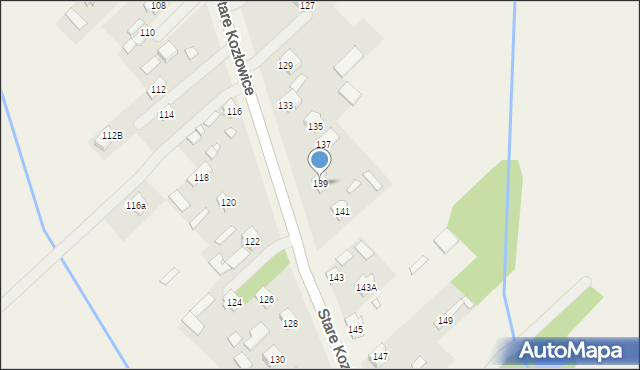 Stare Kozłowice, Stare Kozłowice, 139, mapa Stare Kozłowice