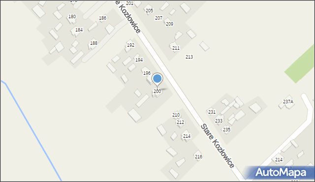 Stare Kozłowice, Stare Kozłowice, 200, mapa Stare Kozłowice