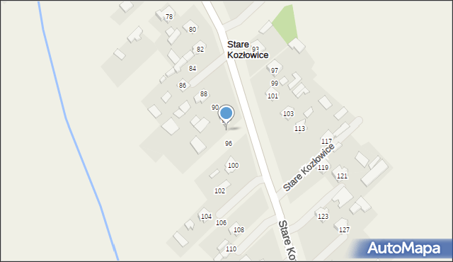 Stare Kozłowice, Stare Kozłowice, 94, mapa Stare Kozłowice