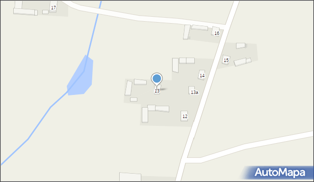 Stare Kozłowo, Stare Kozłowo, 13, mapa Stare Kozłowo