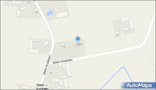 Stare Kozłowo, Stare Kozłowo, 27b, mapa Stare Kozłowo