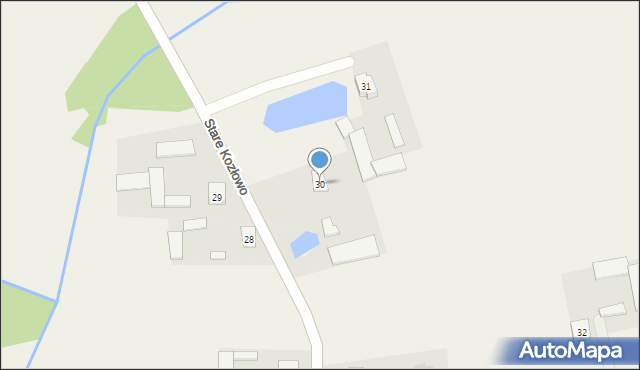Stare Kozłowo, Stare Kozłowo, 30, mapa Stare Kozłowo