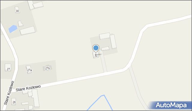 Stare Kozłowo, Stare Kozłowo, 32, mapa Stare Kozłowo