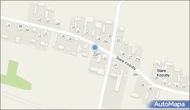Stare Kozuby, Stare Kozuby, 21a, mapa Stare Kozuby