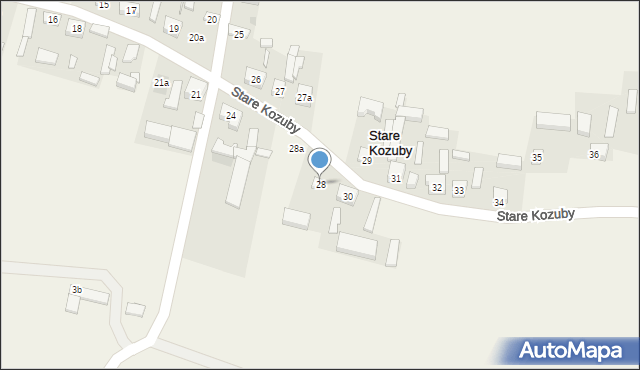 Stare Kozuby, Stare Kozuby, 28, mapa Stare Kozuby