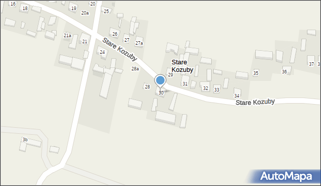 Stare Kozuby, Stare Kozuby, 30, mapa Stare Kozuby
