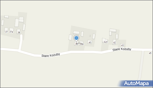 Stare Kozuby, Stare Kozuby, 39, mapa Stare Kozuby