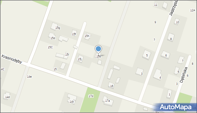 Stare Krasnodęby, Stare Krasnodęby, 15b, mapa Stare Krasnodęby