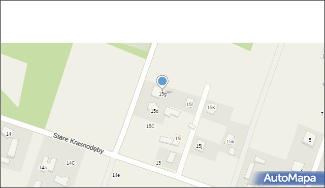 Stare Krasnodęby, Stare Krasnodęby, 15g, mapa Stare Krasnodęby