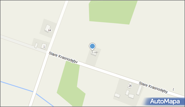 Stare Krasnodęby, Stare Krasnodęby, 1bi, mapa Stare Krasnodęby