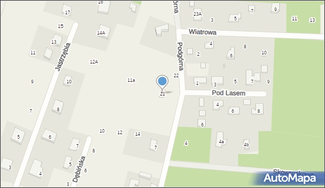 Stare Krasnodęby, Stare Krasnodęby, 21, mapa Stare Krasnodęby