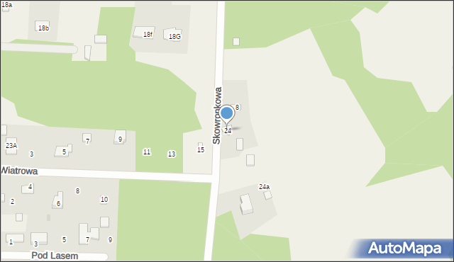 Stare Krasnodęby, Stare Krasnodęby, 24, mapa Stare Krasnodęby