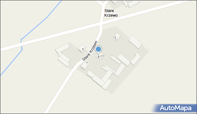 Stare Krzewo, Stare Krzewo, 6, mapa Stare Krzewo