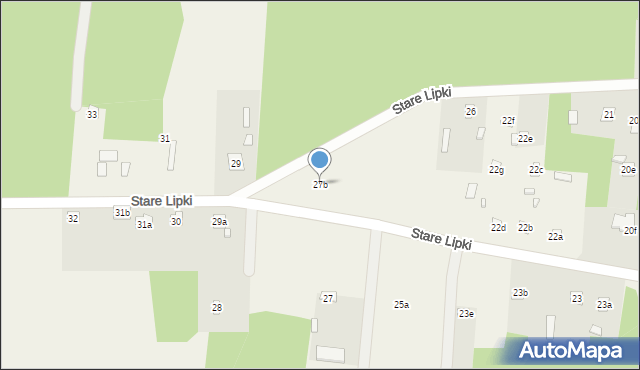 Stare Lipki, Stare Lipki, 27b, mapa Stare Lipki