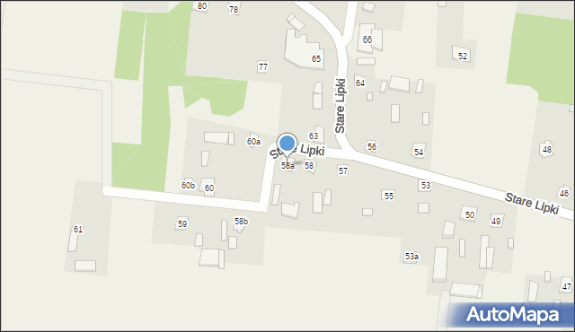 Stare Lipki, Stare Lipki, 58a, mapa Stare Lipki
