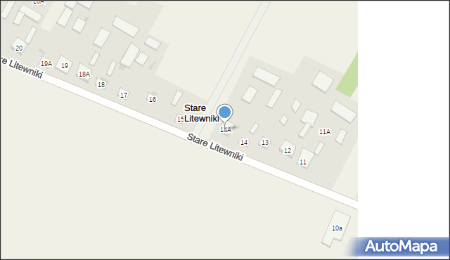 Stare Litewniki, Stare Litewniki, 14A, mapa Stare Litewniki