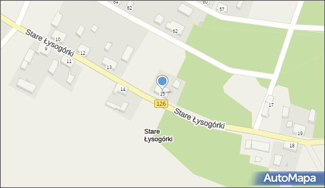 Stare Łysogórki, Stare Łysogórki, 15, mapa Stare Łysogórki