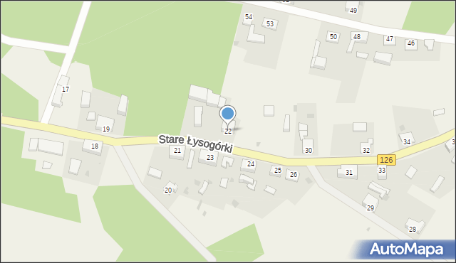Stare Łysogórki, Stare Łysogórki, 22, mapa Stare Łysogórki