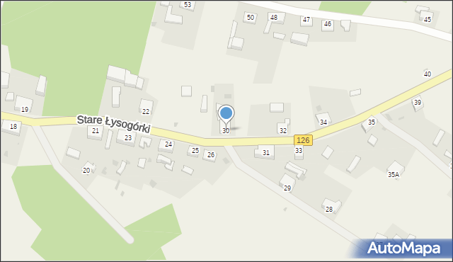 Stare Łysogórki, Stare Łysogórki, 30, mapa Stare Łysogórki