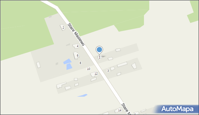 Stare Masiewo, Stare Masiewo, 1, mapa Stare Masiewo