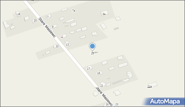 Stare Masiewo, Stare Masiewo, 15, mapa Stare Masiewo