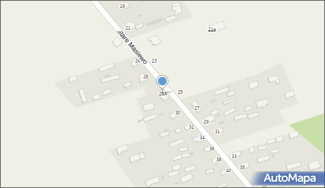 Stare Masiewo, Stare Masiewo, 28A, mapa Stare Masiewo