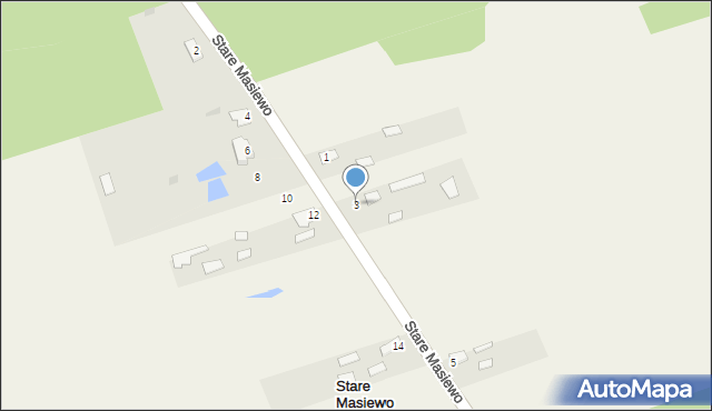 Stare Masiewo, Stare Masiewo, 3, mapa Stare Masiewo
