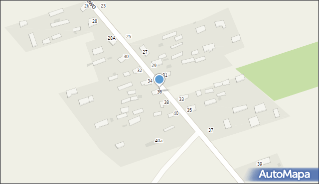 Stare Masiewo, Stare Masiewo, 36, mapa Stare Masiewo