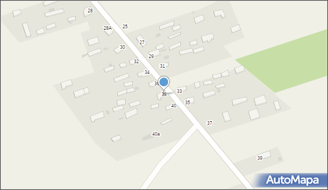 Stare Masiewo, Stare Masiewo, 38, mapa Stare Masiewo