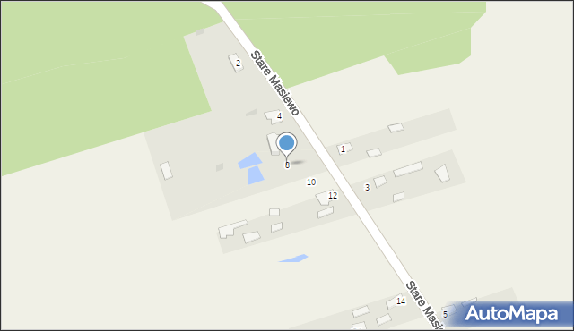 Stare Masiewo, Stare Masiewo, 8, mapa Stare Masiewo