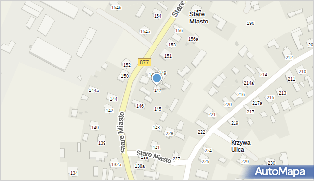 Stare Miasto, Stare Miasto, 147a, mapa Stare Miasto