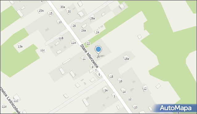 Stare Mierzwice, Stare Mierzwice, 20, mapa Stare Mierzwice