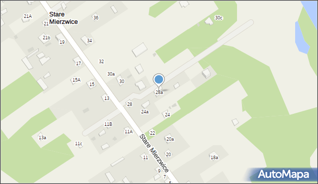 Stare Mierzwice, Stare Mierzwice, 28a, mapa Stare Mierzwice