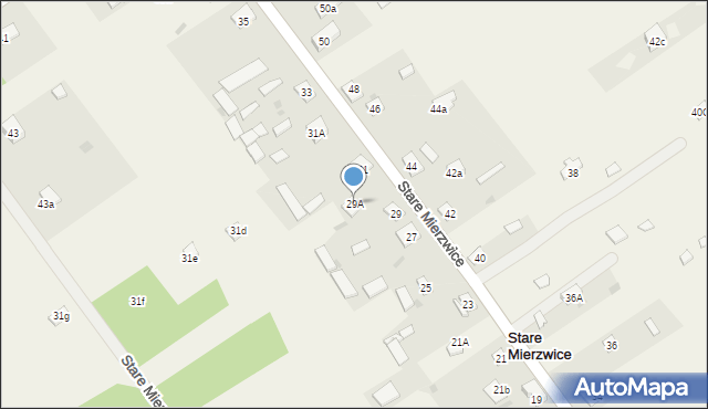 Stare Mierzwice, Stare Mierzwice, 29A, mapa Stare Mierzwice