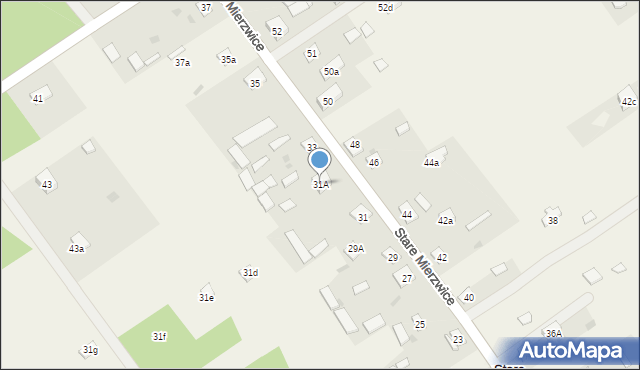Stare Mierzwice, Stare Mierzwice, 31A, mapa Stare Mierzwice