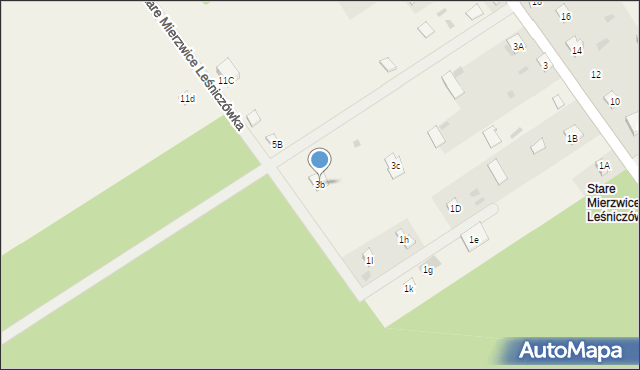 Stare Mierzwice, Stare Mierzwice, 3b, mapa Stare Mierzwice