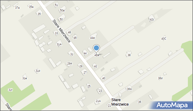 Stare Mierzwice, Stare Mierzwice, 42a, mapa Stare Mierzwice