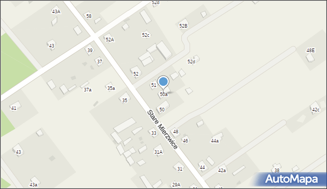 Stare Mierzwice, Stare Mierzwice, 50a, mapa Stare Mierzwice
