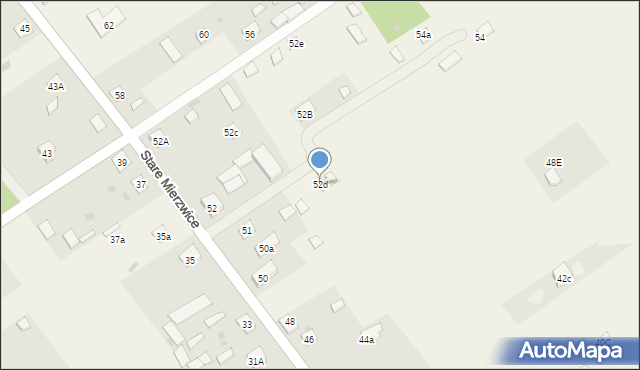 Stare Mierzwice, Stare Mierzwice, 52d, mapa Stare Mierzwice