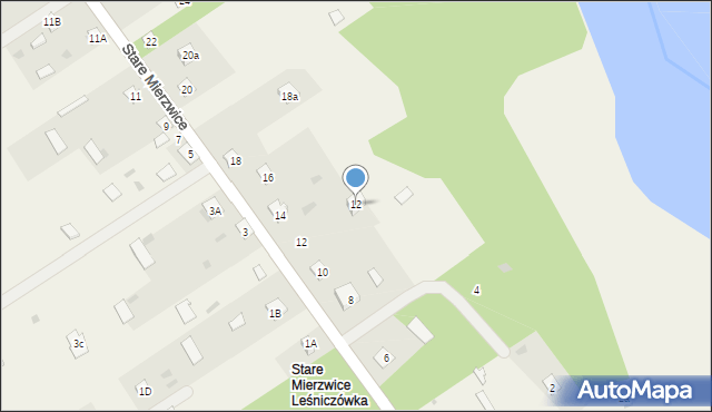 Stare Mierzwice Leśniczówka, Stare Mierzwice Leśniczówka, 12, mapa Stare Mierzwice Leśniczówka